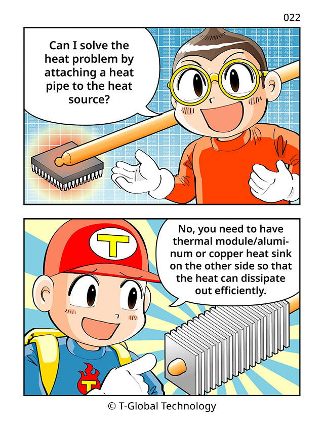 Can I solve the heat problem by attaching a heat pipe to the heat source